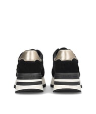 LIUJO AMAZING 25 Sneakers in suede e mesh black/light gold - Scarpe Donna - 7
