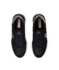 LIUJO AMAZING 25 Sneakers in suede e mesh black/light gold - Scarpe Donna - 4