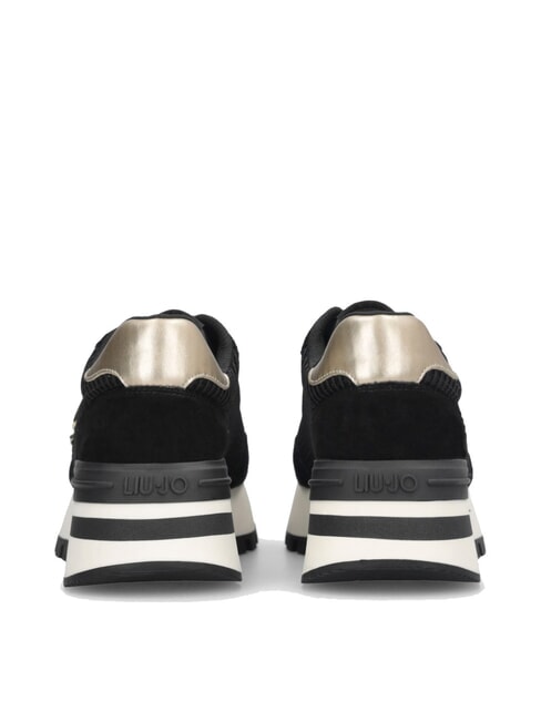 AMAZING 25 Sneakers in suede e mesh black/light gold - Scarpe Donna