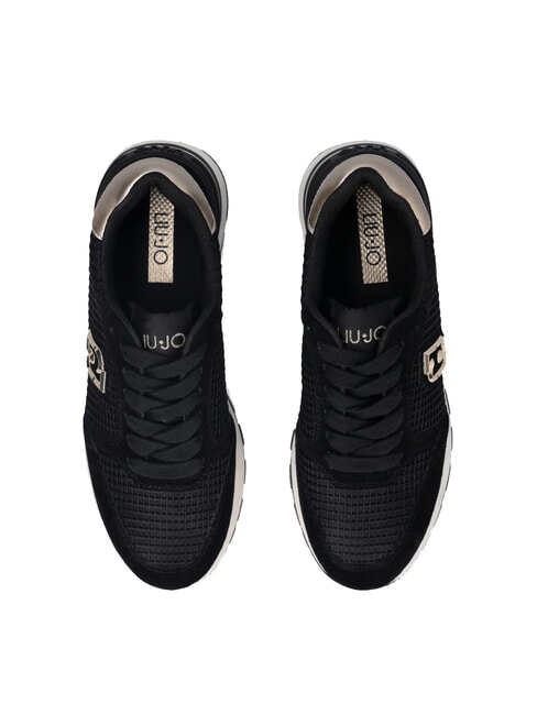 AMAZING 25 Sneakers in suede e mesh black/light gold - Scarpe Donna