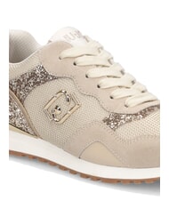 LIUJO MAXI WONDER LOW 02 Sneakers glitter e mesh rope/light gold - Scarpe Donna - 6