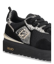 LIUJO MAXI WONDER 01 Sneakers platform con dettagli python nero - Scarpe Donna - 6