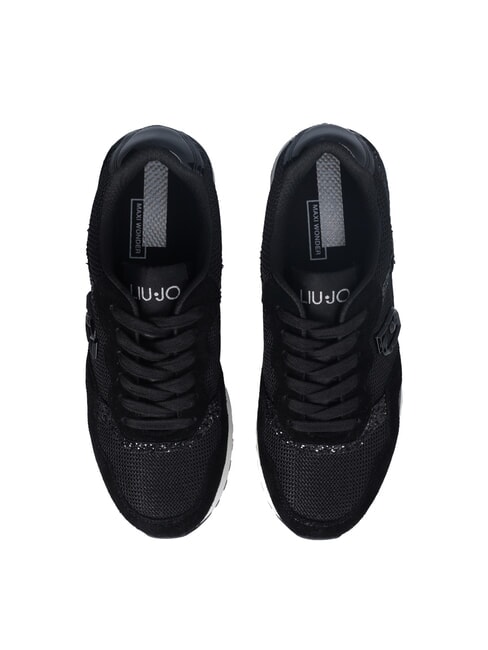 MAXI WONDER LOW 02 Sneakers glitter e mesh nero - Scarpe Donna