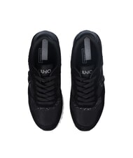 LIUJO MAXI WONDER LOW 02 Sneakers glitter e mesh nero - Scarpe Donna - 4