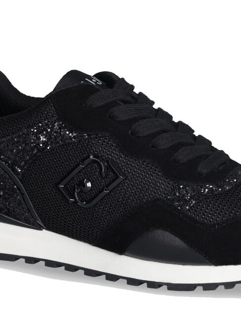 MAXI WONDER LOW 02 Sneakers glitter e mesh nero - Scarpe Donna