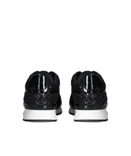 LIUJO MAXI WONDER LOW 02 Sneakers glitter e mesh nero - Scarpe Donna - 7