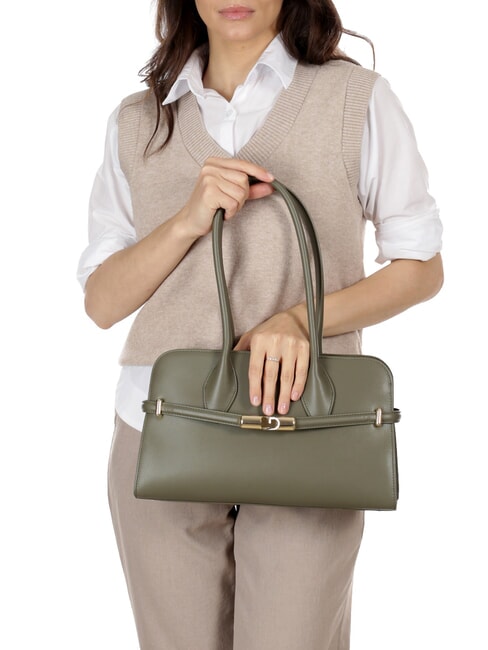 GOCCIA Borsa a spalla piccola in pelle sage - Borse Donna