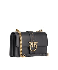 PINKO LOVE ONE CLASSIC Borsa in pelle a tracolla con flap nero-antique gold - Borse Donna - 2