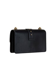 PINKO LOVE ONE CLASSIC Borsa in pelle a tracolla con flap nero-antique gold - Borse Donna - 3