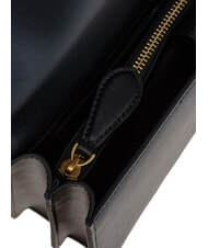 PINKO LOVE ONE CLASSIC Borsa in pelle a tracolla con flap nero-antique gold - Borse Donna - 6