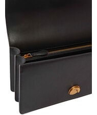 PINKO LOVE ONE CLASSIC Borsa in pelle a tracolla con flap nero-antique gold - Borse Donna - 7