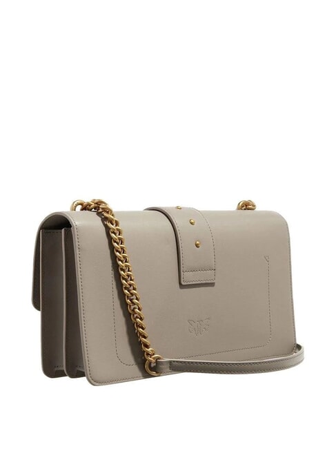 LOVE ONE CLASSIC Borsa in pelle a tracolla con flap noce-antique gold - Borse Donna