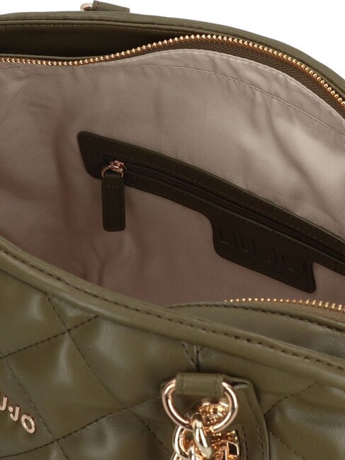 KATE Borsa trapuntata manici catena armygreen - Borse Donna