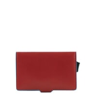 PIQUADRO BLUE SQUARE Portacarte di credito in pelle e metallo cuoio4 - Portafogli Uomo - 3