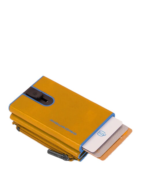 BLUE SQUARE Portafoglio in pelle con sliding system Giallo - Portafogli Uomo
