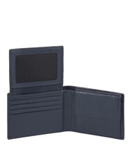 PIQUADRO MODUS SPECIAL Portafoglio in pelle martellata blu - Portafogli Uomo - 3