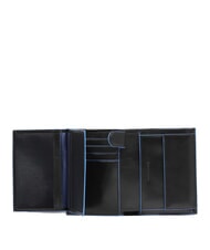 PIQUADRO BLUE SQUARE Portafoglio verticale in pelle Nero - Portafogli Uomo - 3