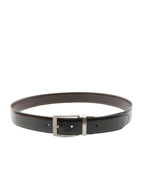 CASUAL Cintura doubleface in pelle smooth black/smooth dark brown - Cinture