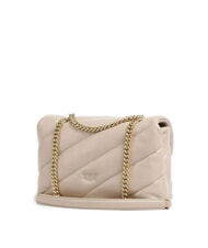 PINKO CLASSIC LOVE PUFF Borsa in pelle nappa beige-grigio fumo-antique gold - Borse Donna - 2