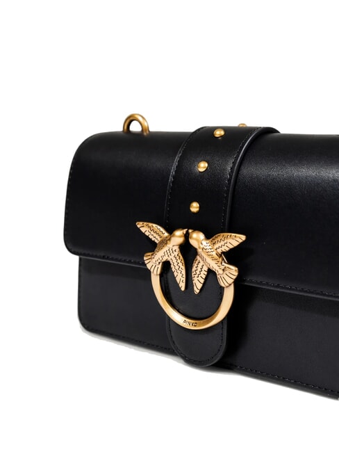 LOVE ONE CLASSIC Borsa mini in pelle a tracolla nero-antique gold - Borse Donna