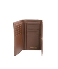 BORBONESE CLASSICA MEDIUM Portafoglio in tessuto riciclato e pelle noisette - Portafogli Donna - 2