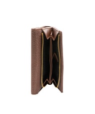 BORBONESE CLASSICA MEDIUM Portafoglio in tessuto riciclato e pelle noisette - Portafogli Donna - 4