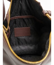 BORBONESE BRIDLE MEDIUM HOBO Borsa a spalla in pelle nappata castano/mushroom - Borse Donna - 5