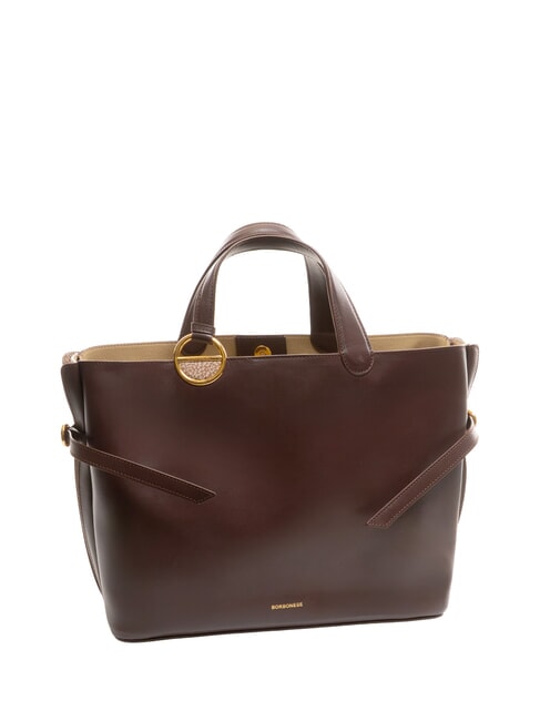 BRIDLE MEDIUM SHOPPER Borsa a mano in pelle nappata castano/mushroom - Borse Donna