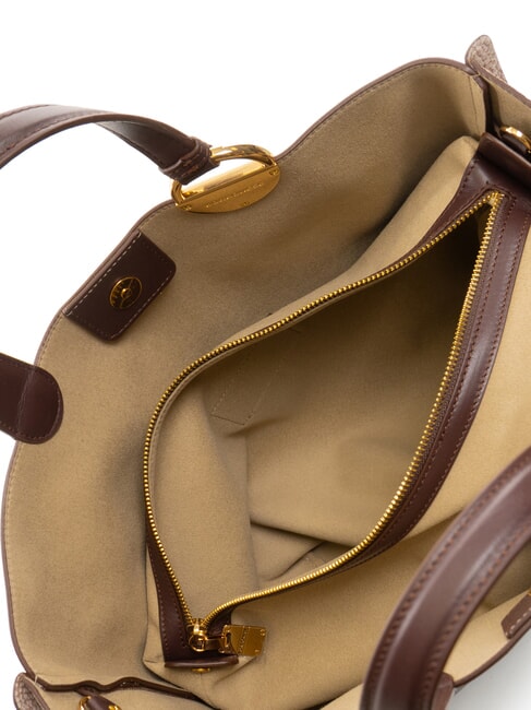 BRIDLE MEDIUM SHOPPER Borsa a mano in pelle nappata castano/mushroom - Borse Donna