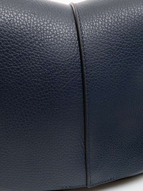 HELENA ROUND Borsa in pelle con doppia tracolla BLU NAVY - Borse Donna