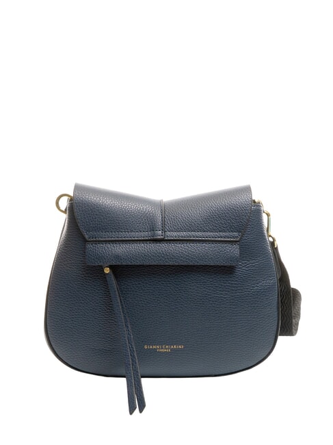 HELENA ROUND Borsa in pelle con doppia tracolla BLU NAVY - Borse Donna