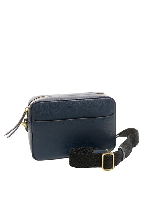 NINA Borsa camera case in pelle con tracolla in tessuto BLU NAVY - Borse Donna
