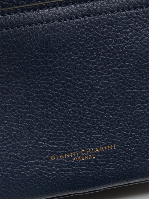 NINA Borsa camera case in pelle con tracolla in tessuto BLU NAVY - Borse Donna