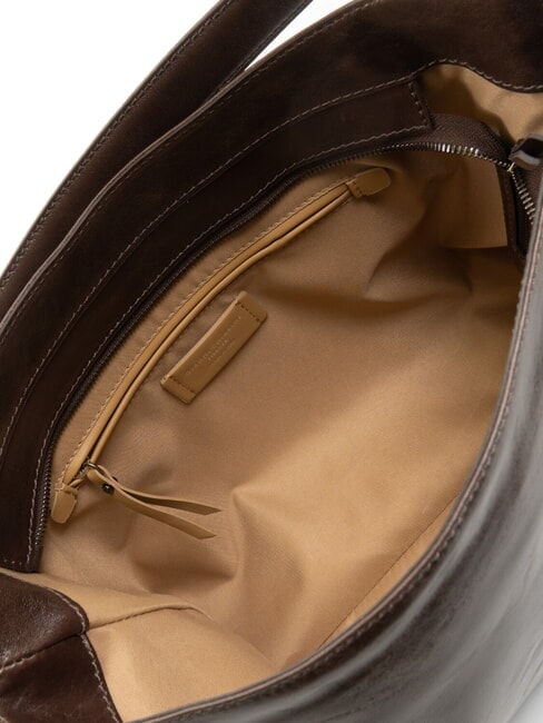 ASTRID Borsa a spalla in pelle espresso - Borse Donna