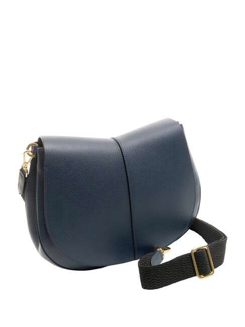 HELENA ROUND Borsa piccola in pelle a tracolla BLU NAVY - Borse Donna
