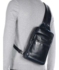 PIQUADRO BLUE SQUARE Monospalla portabilità zaino blu - Zaini da lavoro porta PC - 7