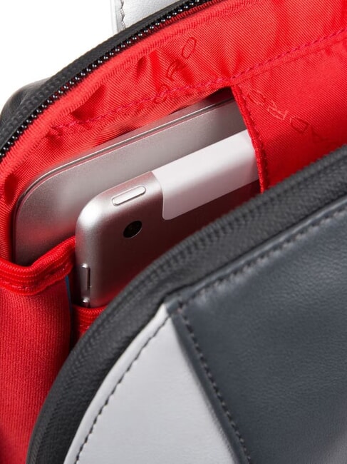 URBAN Zaino porta PC 14", in pelle nero grigiongr - Zaini da lavoro porta PC