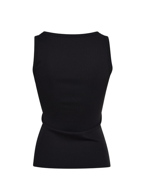 RAISSA LOGO Canotta con logo in strass jetbla - T-shirt e Top Donna