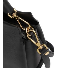 COCCINELLE BOHEME GRANA DOUBLE Borsa in pelle martellata con tracolla noir/cognac - Borse Donna - 3