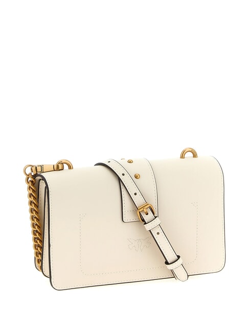 LOVE ONE CLASSIC Borsa mini in pelle a tracolla bianco seta-antique gold - Borse Donna