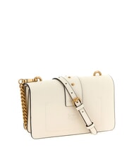 PINKO LOVE ONE CLASSIC Borsa mini in pelle a tracolla bianco seta-antique gold - Borse Donna - 2