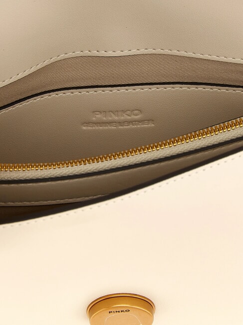 LOVE ONE CLASSIC Borsa mini in pelle a tracolla bianco seta-antique gold - Borse Donna