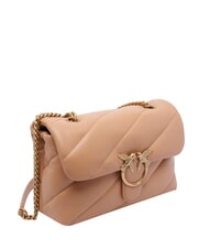 PINKO CLASSIC LOVE PUFF Borsa in pelle nappa rosa toast-antique gold - Borse Donna - 2