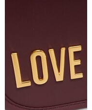 LOVE MOSCHINO BOLD LOVE Borsa a tracolla con flap vino - Borse Donna - 3