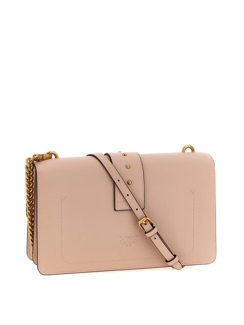 LOVE ONE CLASSIC Borsa in pelle a tracolla con flap cipria-antique gold - Borse Donna