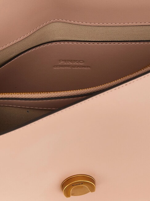 LOVE ONE CLASSIC Borsa in pelle a tracolla con flap cipria-antique gold - Borse Donna