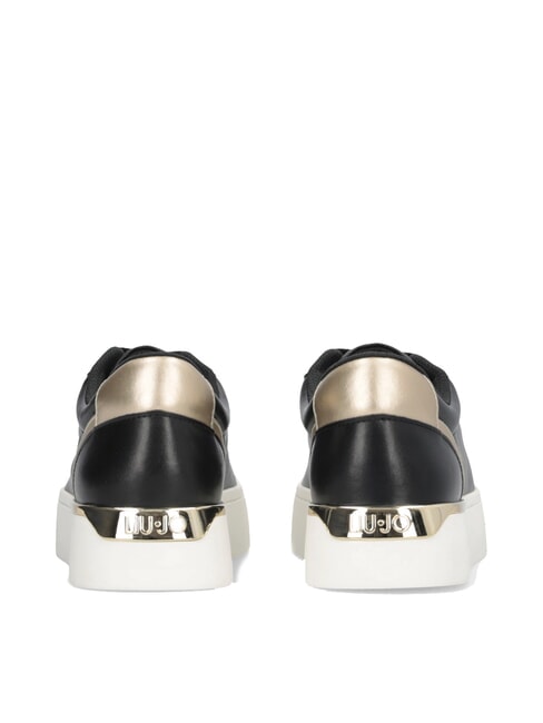 PRETTY 06 Sneakers platform in pelle black/light gold - Scarpe Donna