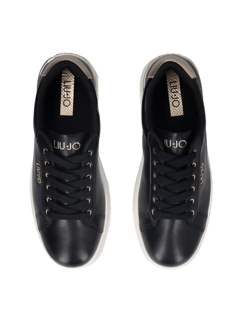 PRETTY 06 Sneakers platform in pelle black/light gold - Scarpe Donna