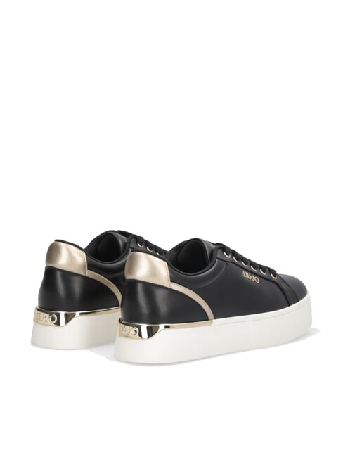 PRETTY 06 Sneakers platform in pelle black/light gold - Scarpe Donna