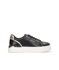 LIUJO PRETTY 06 Sneakers platform in pelle black/light gold - Scarpe Donna - 3